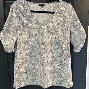 Ann Taylor Snake Print Blouse